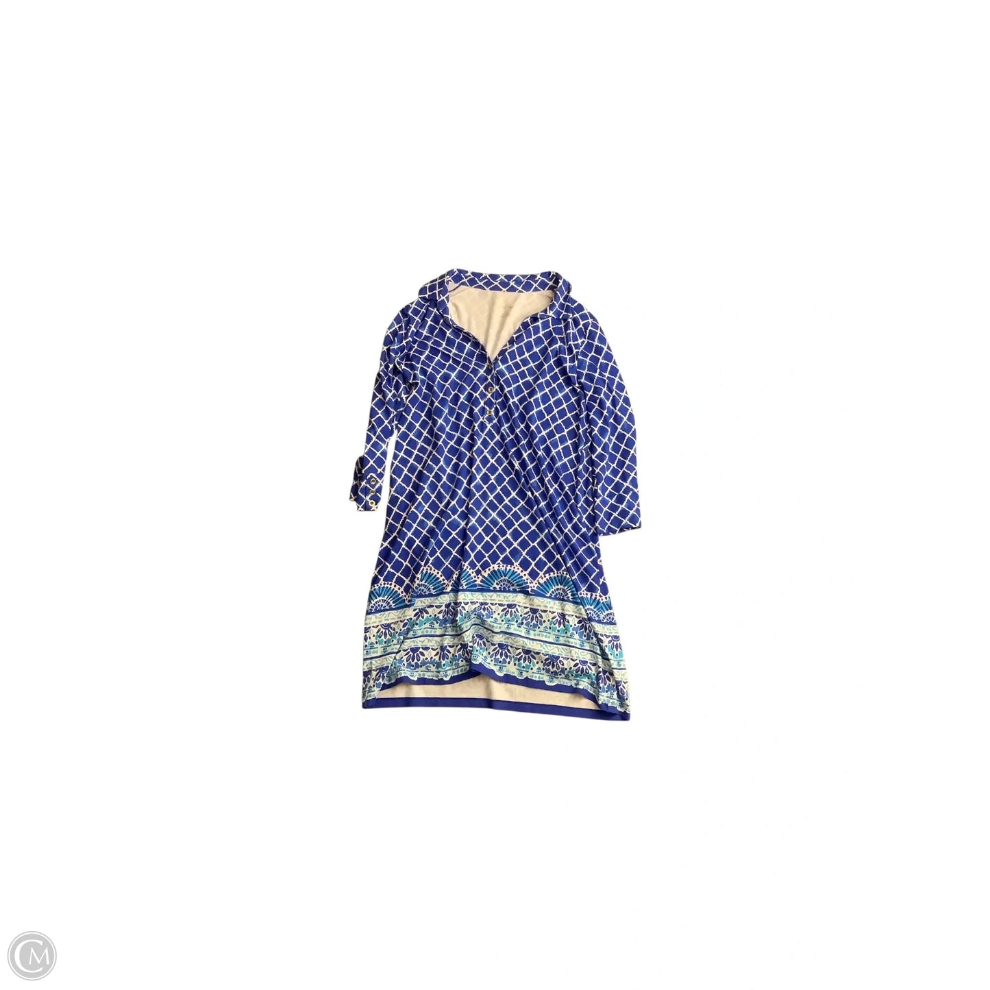 Dress Designer By Lilly Pulitzer In Blue & White, Size: Xl