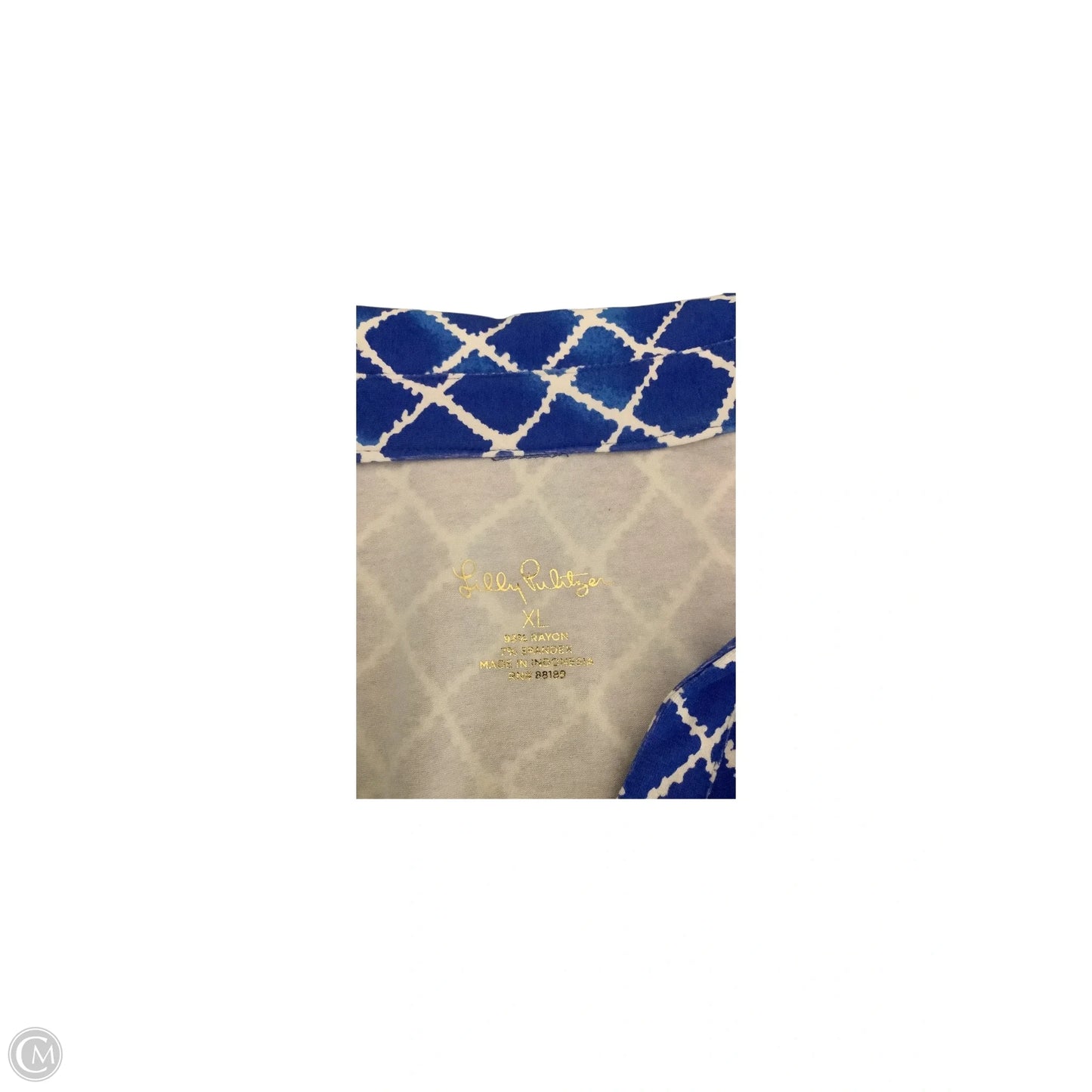 Dress Designer By Lilly Pulitzer In Blue & White, Size: Xl