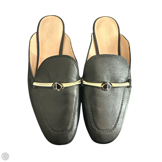 Shoes Designer By Kate Spade In Black & Gold, Size: 6.5