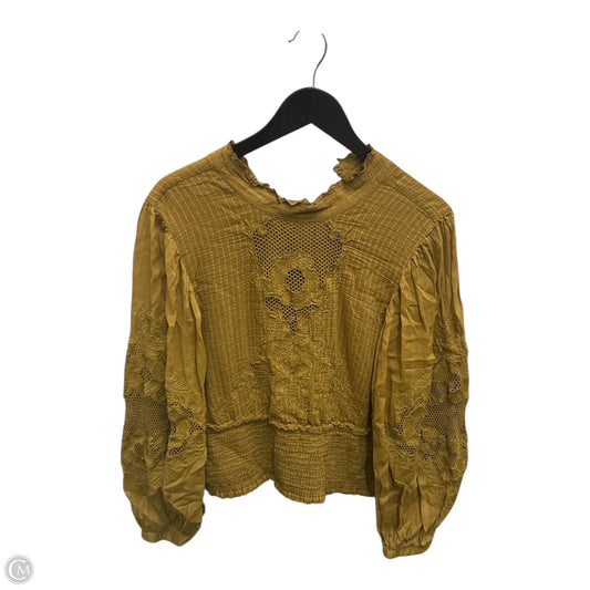 Top Long Sleeve Basic By Anthropologie In Green, Size: L