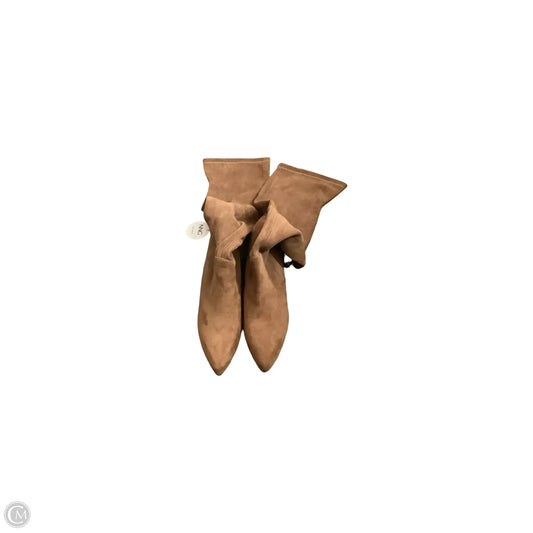 Boots Knee Heels By Clothes Mentor In Brown, Size: 8.5