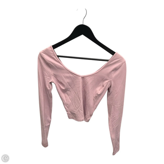 Athletic Top Long Sleeve Crewneck By Lululemon In Purple, Size: S