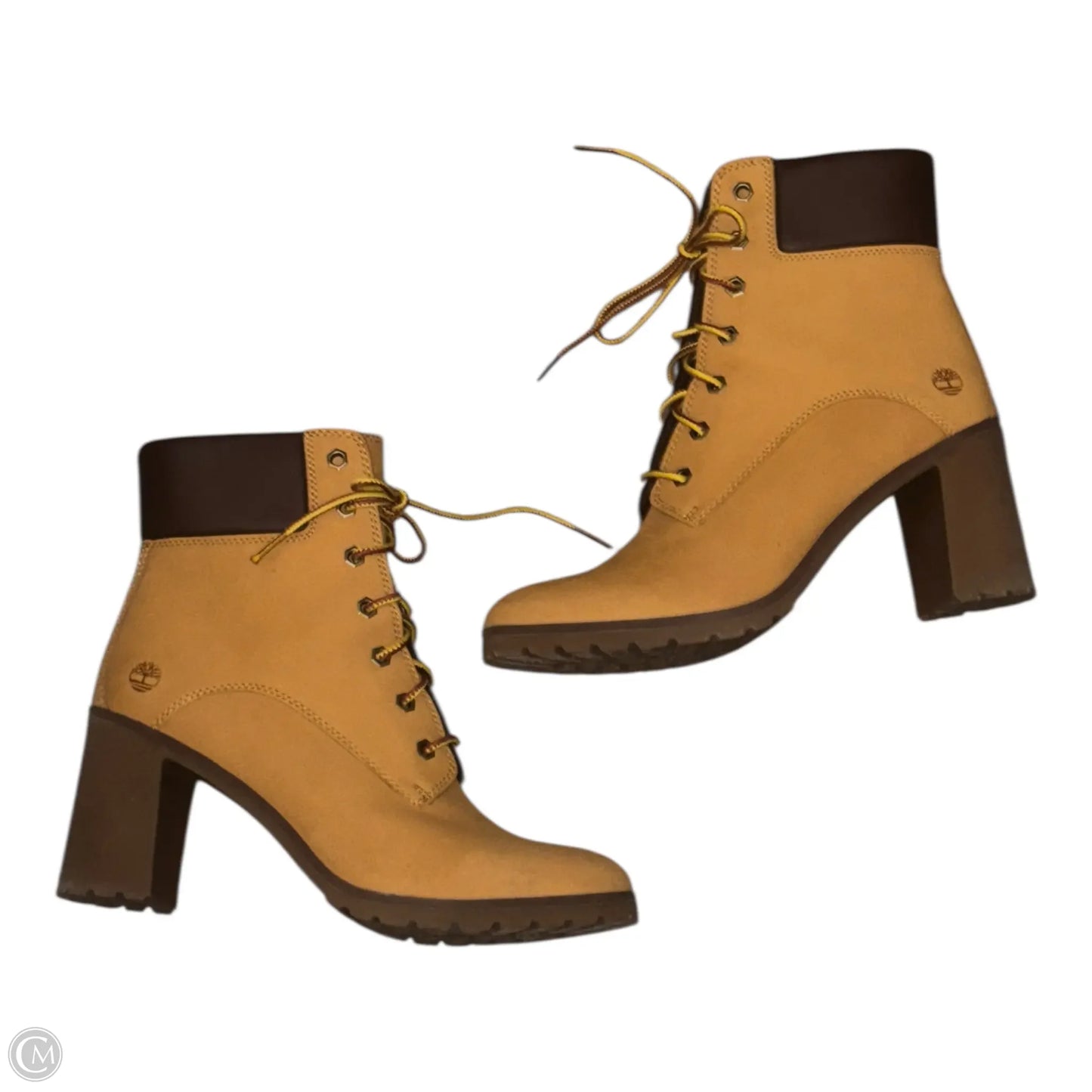 Boots Ankle Heels By Timberland In Tan, Size: 9.5