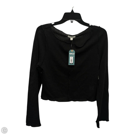 Top Long Sleeve Basic By Earthbound In Black, Size: L