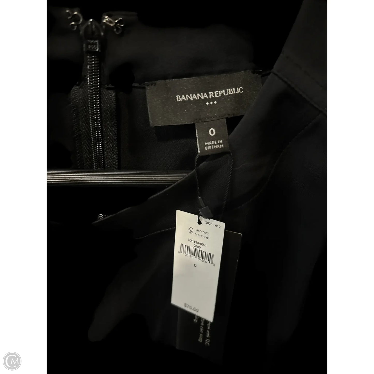 Top Short Sleeve By Banana Republic In Black, Size: 0