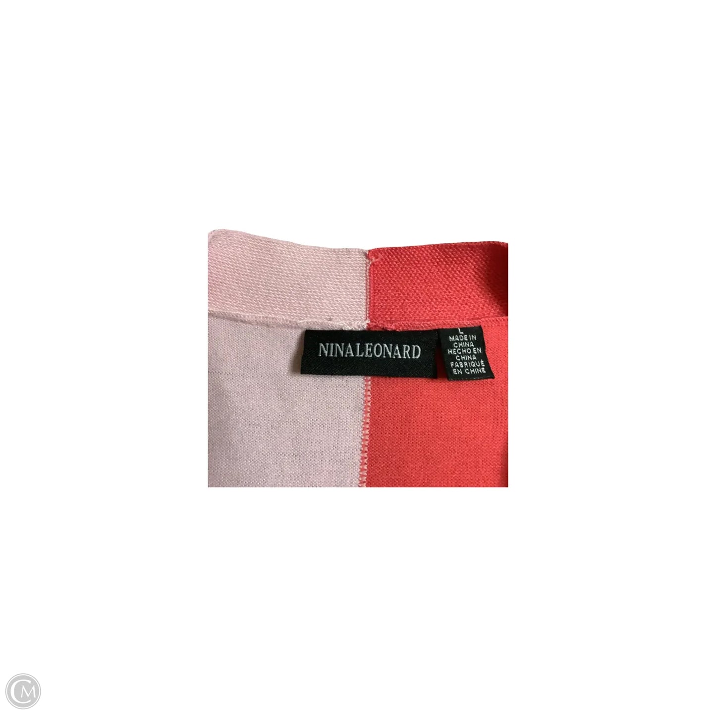 Cardigan By Nina Leonard In Pink, Size: L