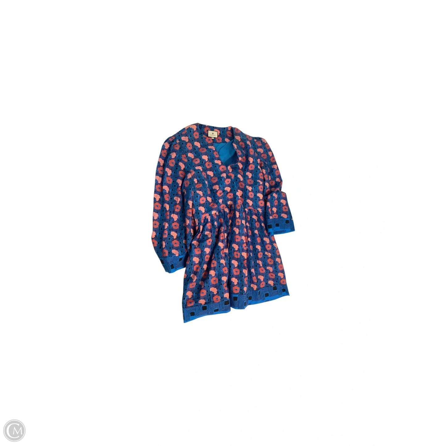 Dress Casual Midi By Tuckernuck In Blue & Orange, Size: 3x