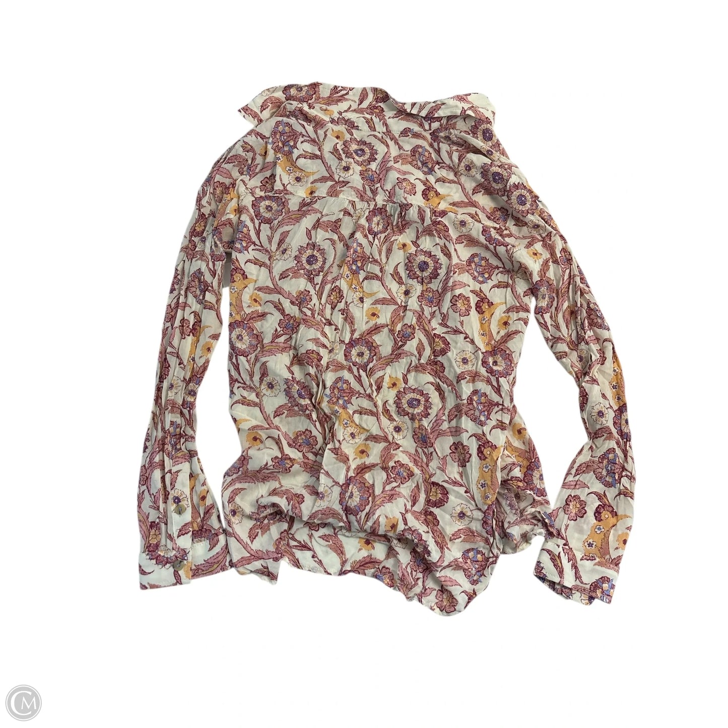 Top Long Sleeve Basic By Pilcro In Floral Print, Size: S