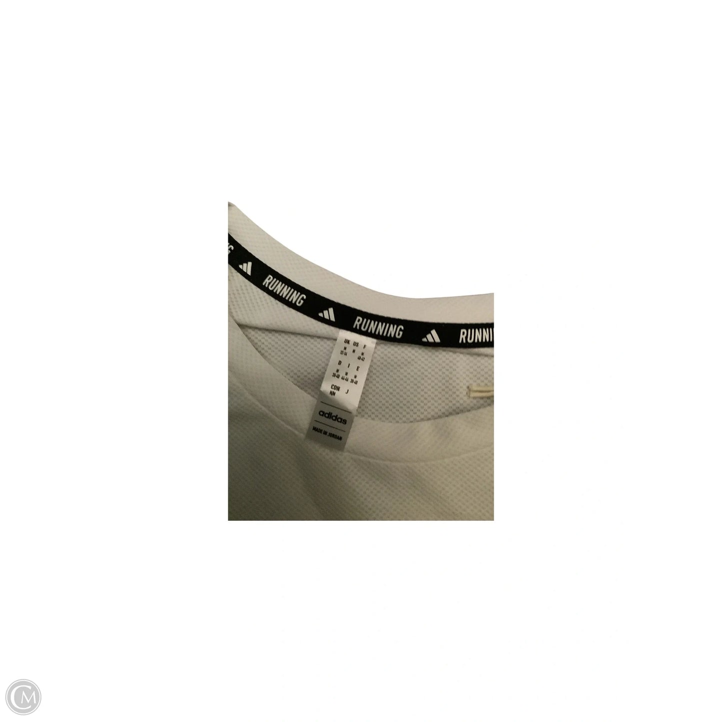 Athletic Top Short Sleeve By Adidas In White, Size: M