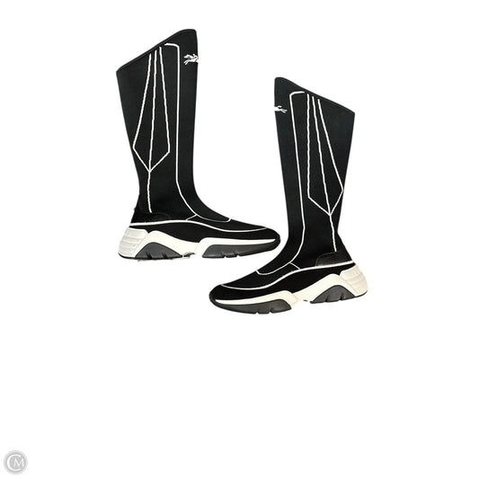 Shoes Designer By Longchamp In Black & White, Size: 6