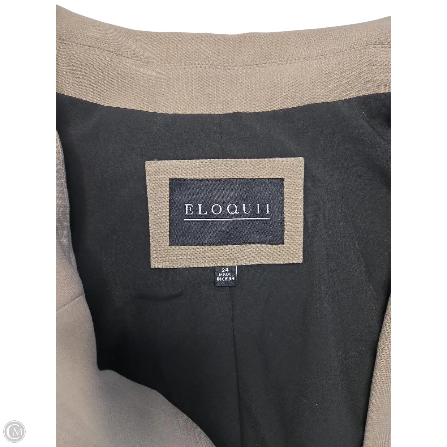 Blazer By Eloquii In Tan, Size: 24