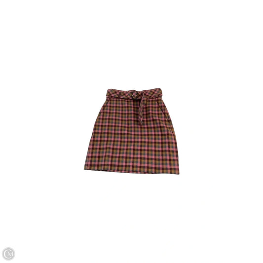 Skirt Midi By Ann Taylor In Pink & Tan, Size: 0