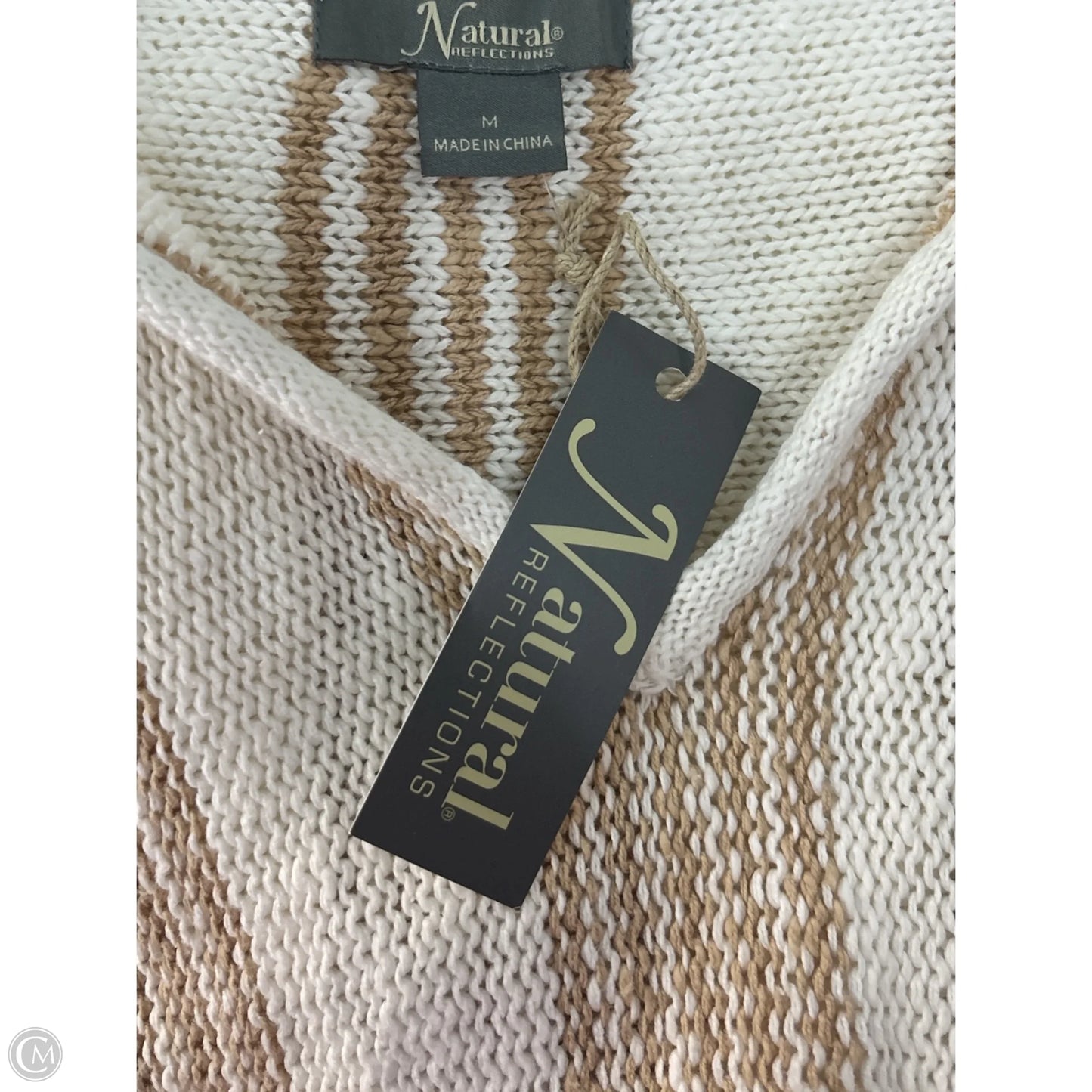 Sweater By Natural Reflections In Striped Pattern, Size: M