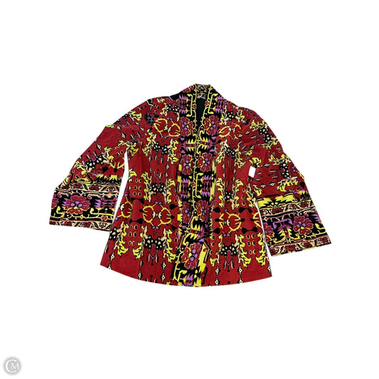 Blazer By Soft Surroundings In Red & Yellow, Size: S