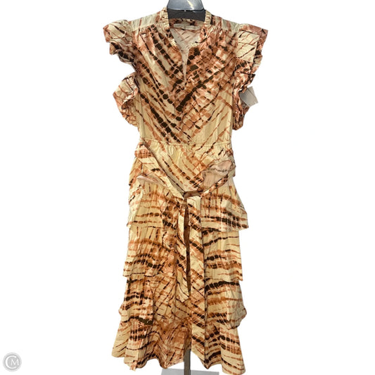 Dress Casual Maxi By Marie Oliver In Brown & Cream, Size: M