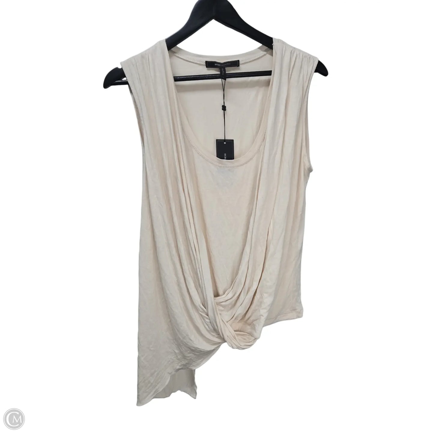 Top Sleeveless Basic By Bcbgmaxazria In Cream, Size: L