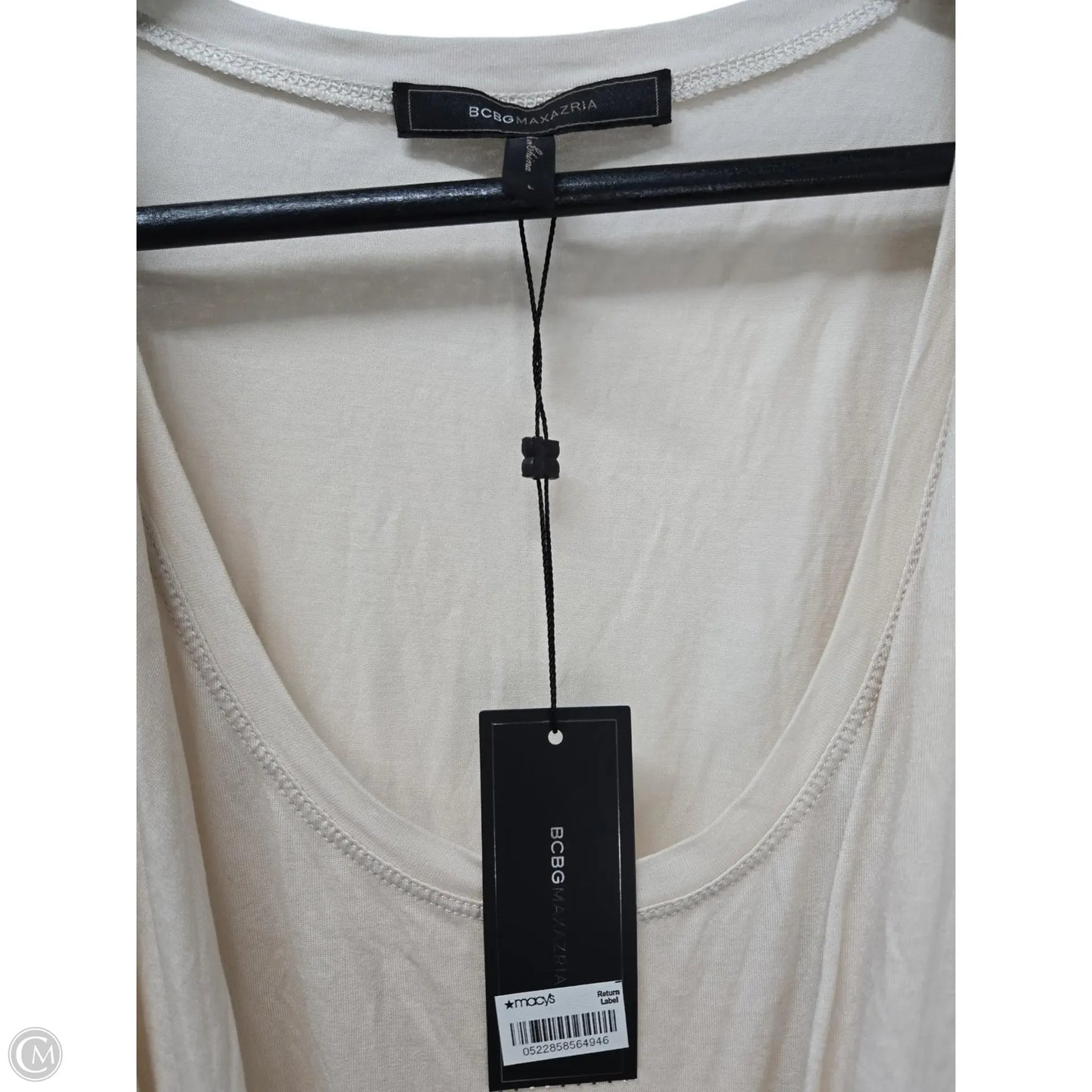 Top Sleeveless Basic By Bcbgmaxazria In Cream, Size: L