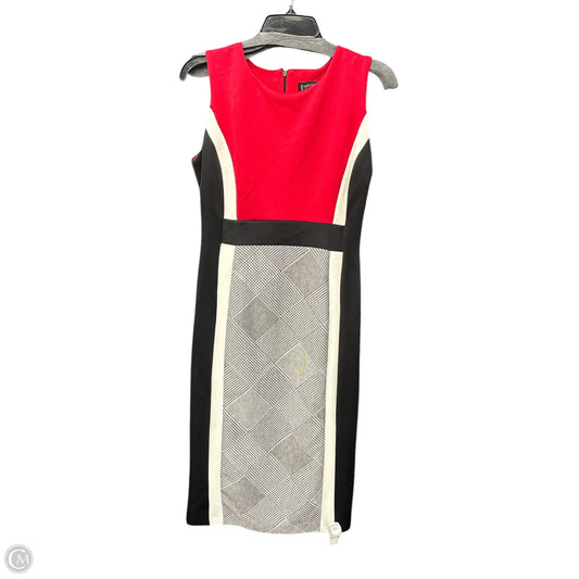 Dress Casual Midi By Enfocus In Black & Red, Size: 4