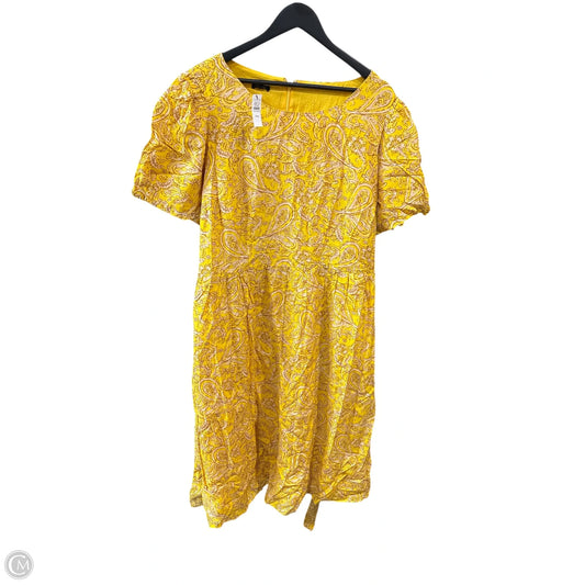 Dress Casual Midi By Talbots In Yellow, Size: 16