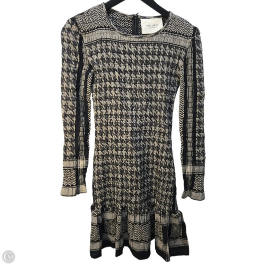 Dress Casual Midi By Clothes Mentor In Black & Grey, Size: Xs