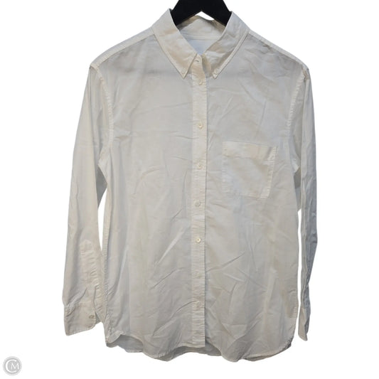 Top Long Sleeve By Equipment In White, Size: Xs