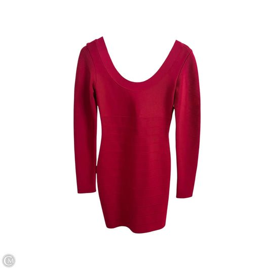 Dress Luxury Designer By Herve Leger In Red, Size: M