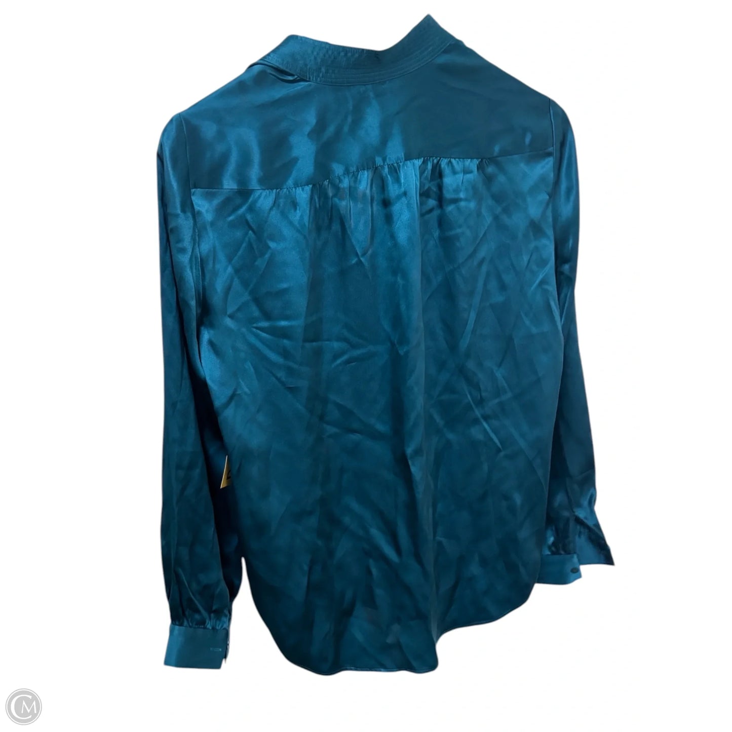 Top Long Sleeve Basic By L Agence In Teal, Size: S