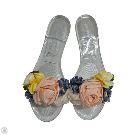 Sandals Flats By Cape Robbin In Floral Print, Size: 9