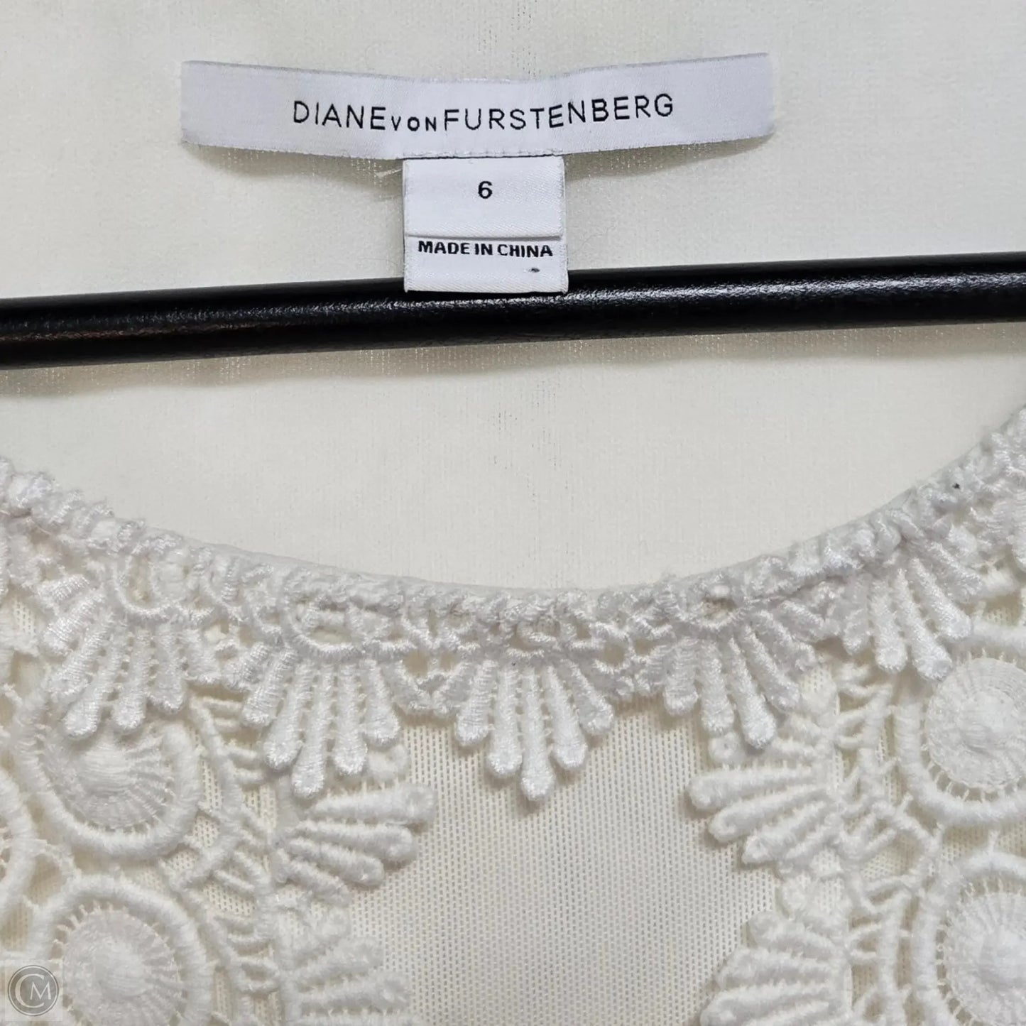 Top Sleeveless Designer By Diane Von Furstenberg In White, Size: 6