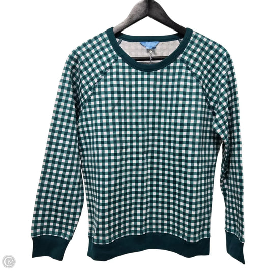 Top Long Sleeve Basic By Draper James In Green & White, Size: M