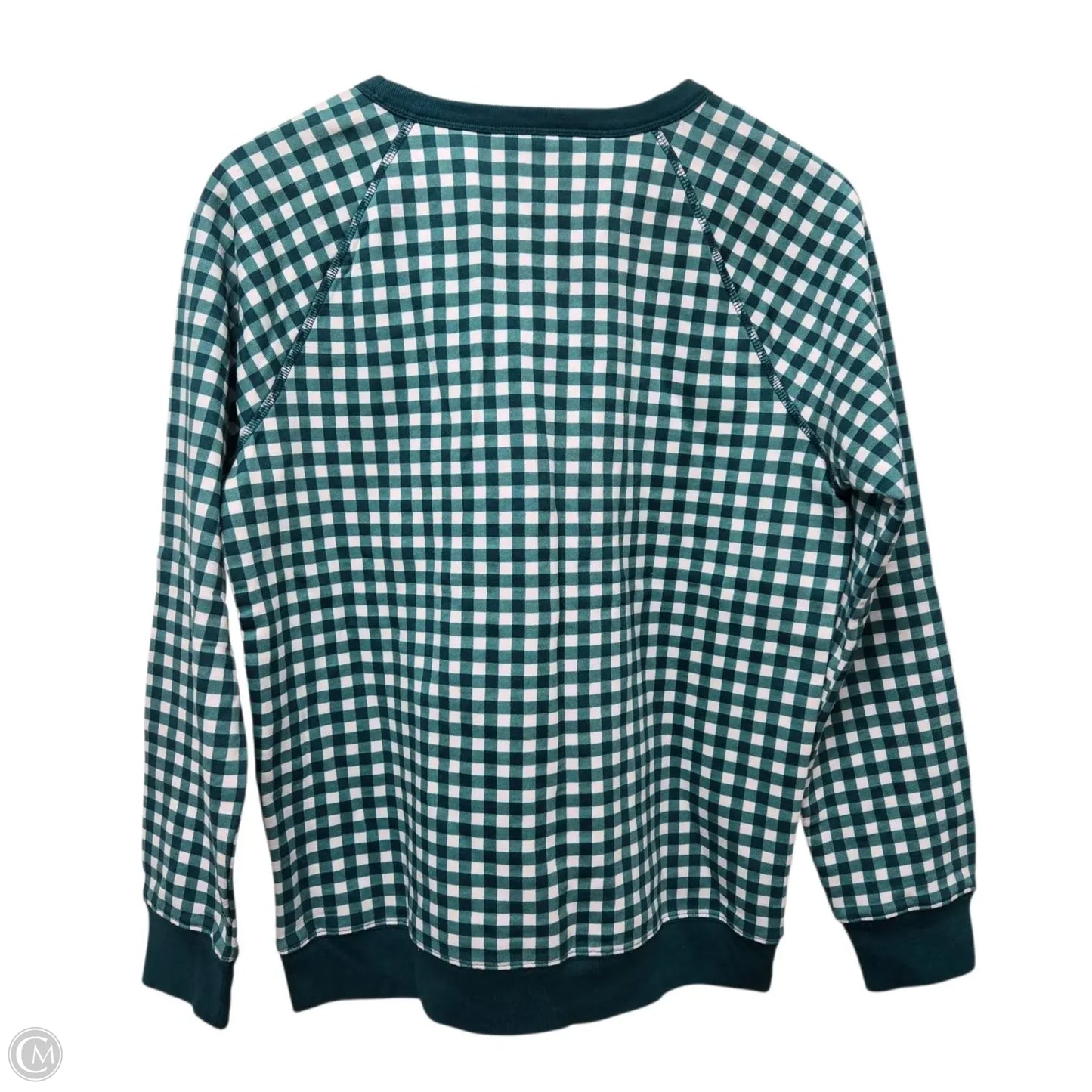 Top Long Sleeve Basic By Draper James In Green & White, Size: M