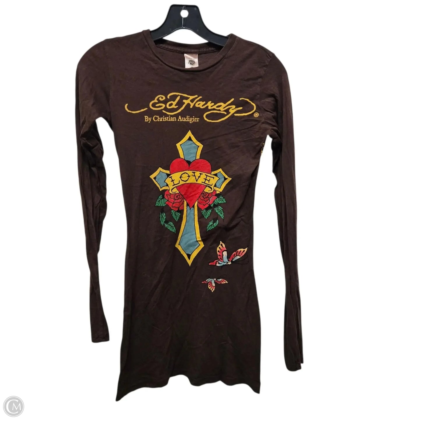Dress Casual Short By Ed Hardy In Brown, Size: S