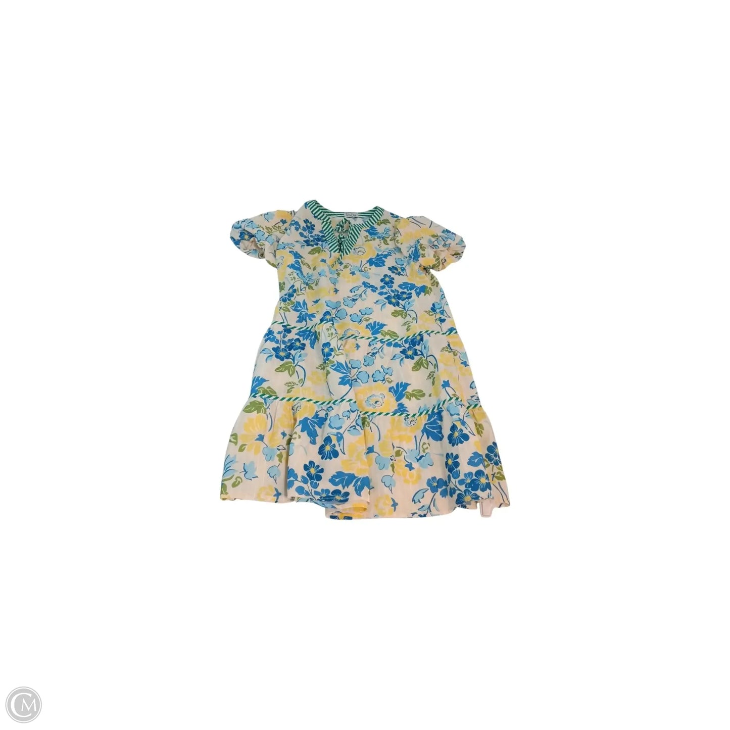 Dress Casual Midi By Clothes Mentor In Blue & Yellow, Size: L