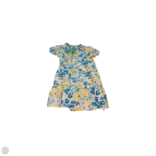 Dress Casual Midi By Clothes Mentor In Blue & Yellow, Size: L