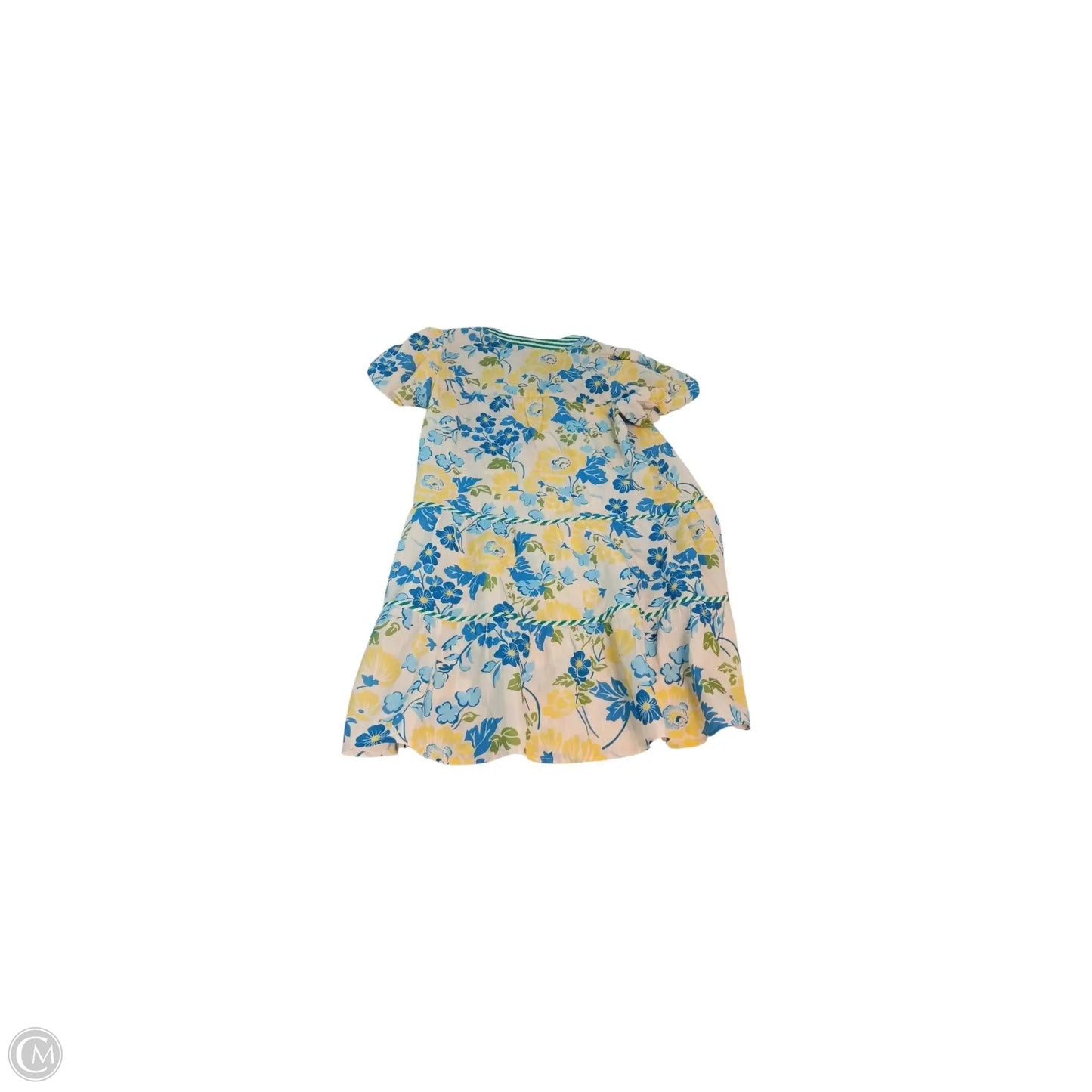 Dress Casual Midi By Clothes Mentor In Blue & Yellow, Size: L
