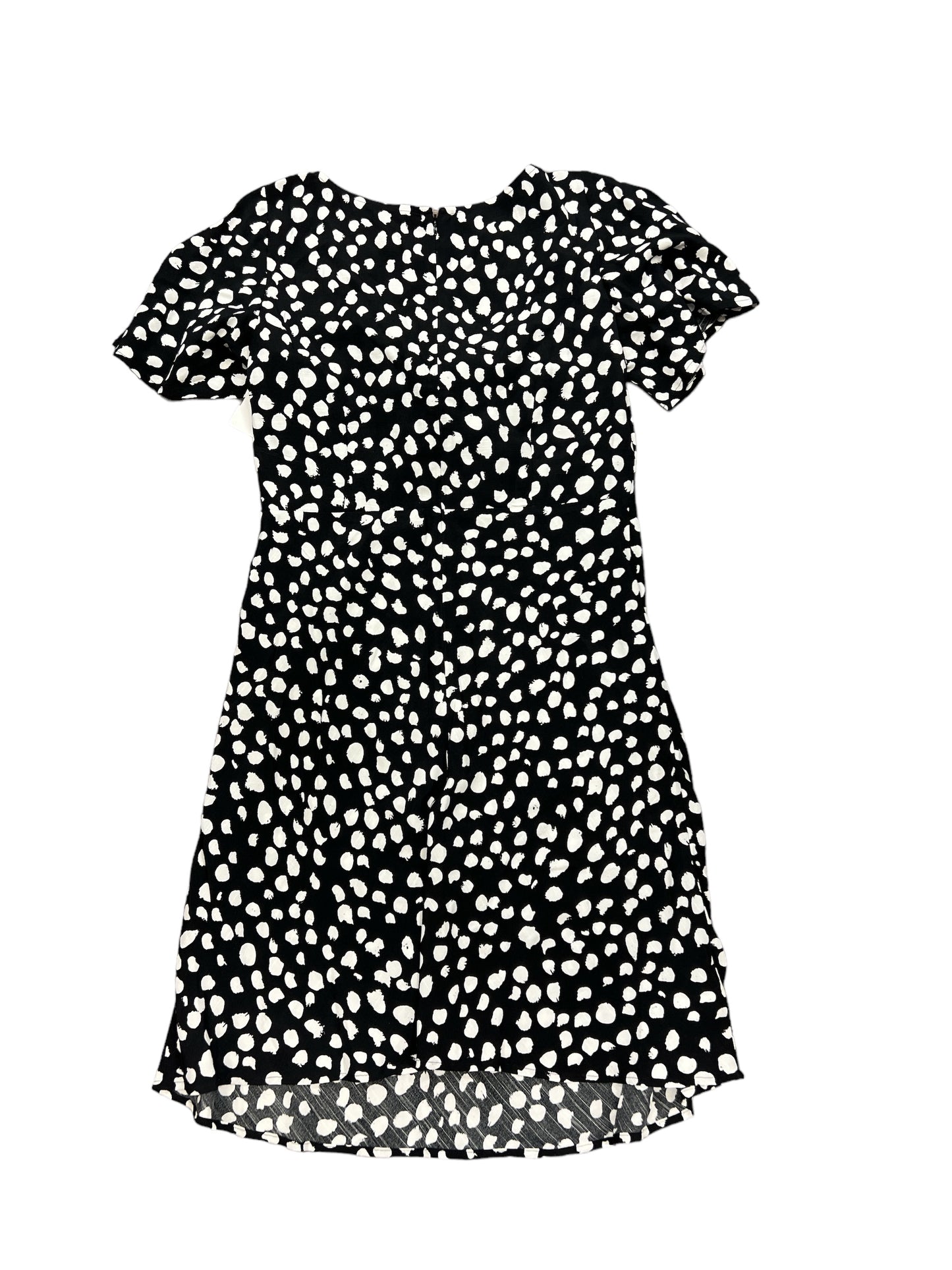 Black & White Dress Casual Midi Loft, Size M