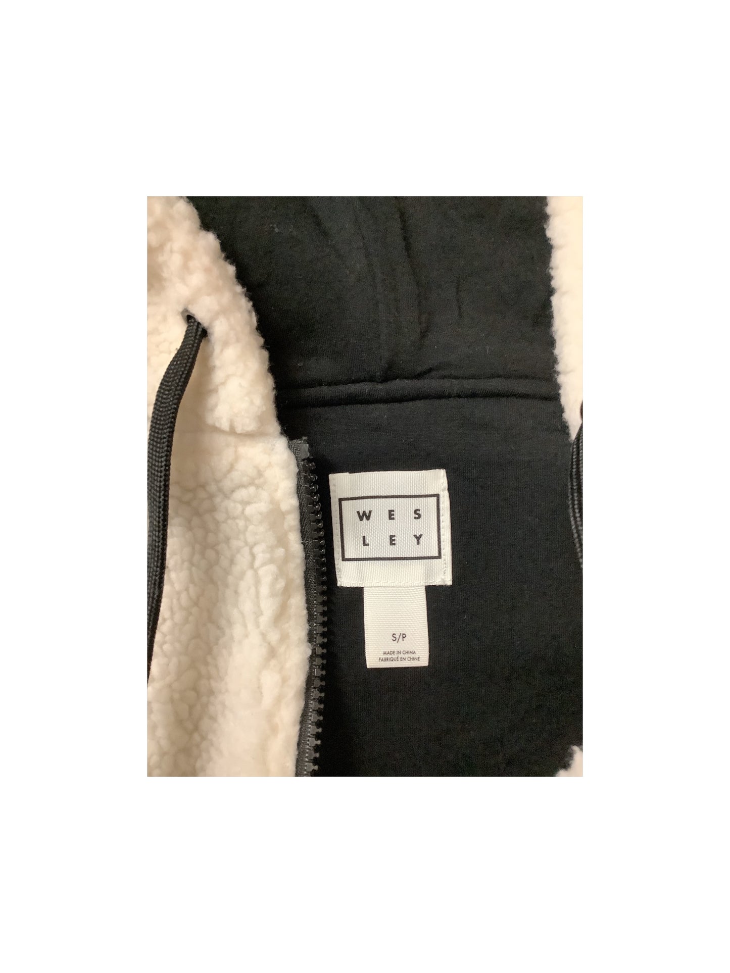 Jacket Fleece By Clothes Mentor In Black & Cream, Size: S