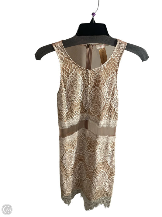 Dress Party Midi By Clothes Mentor In Tan, Size: M