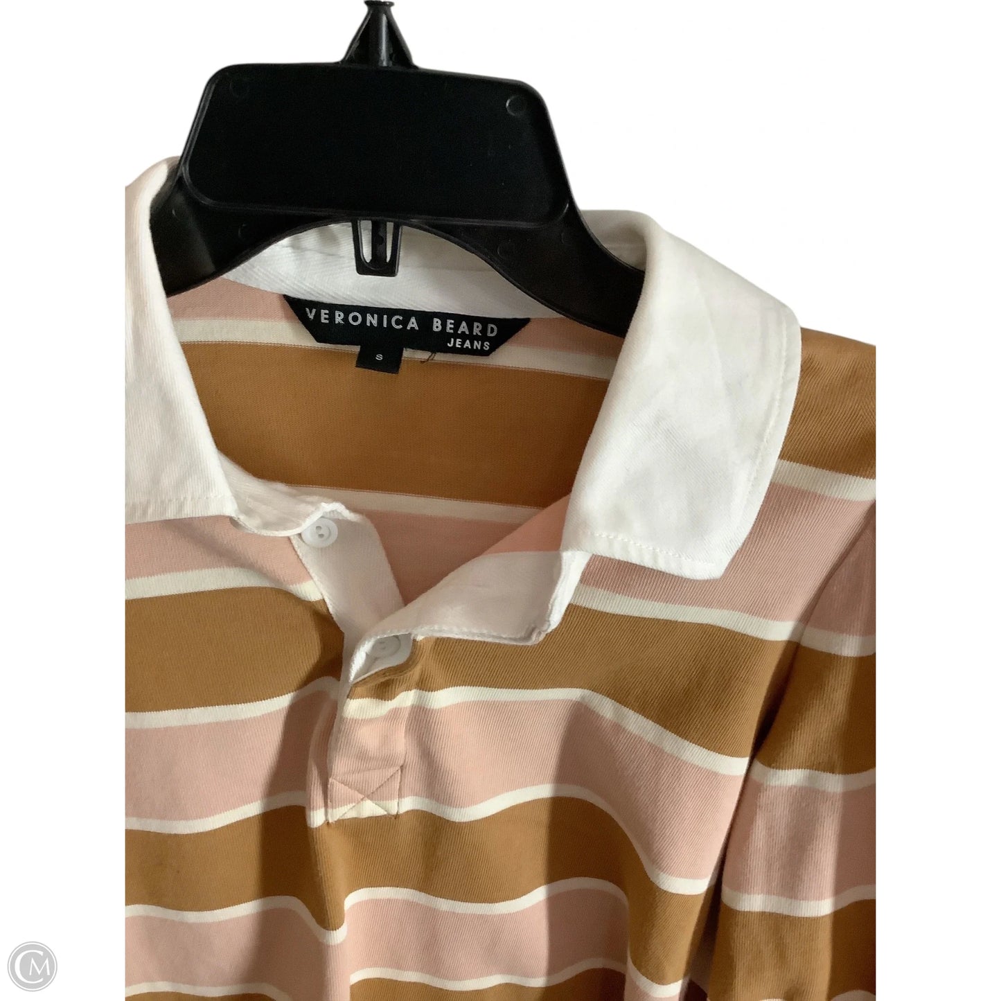 Top Long Sleeve Basic By Veronica Beard In Pink & Tan, Size: S