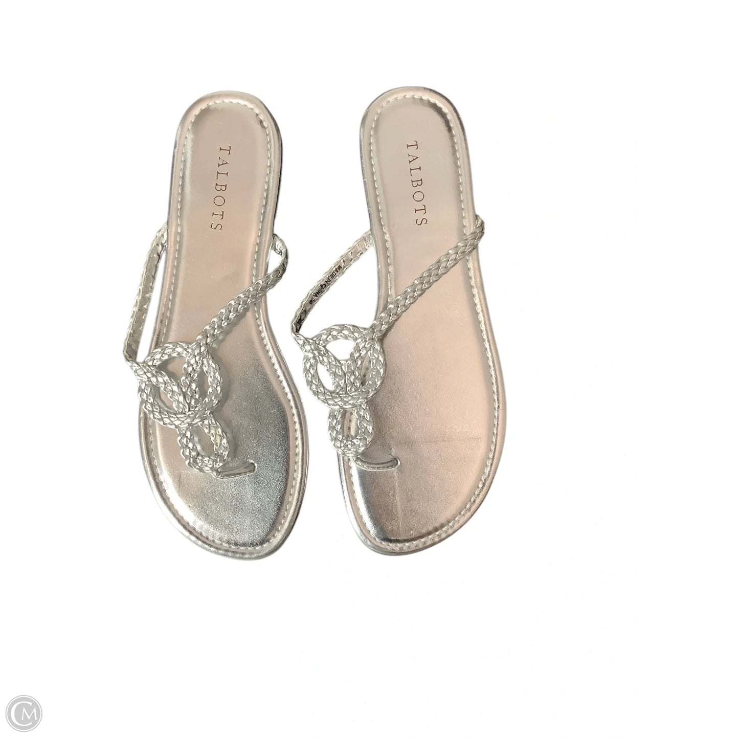 Sandals Flats By Talbots In Silver, Size: 9