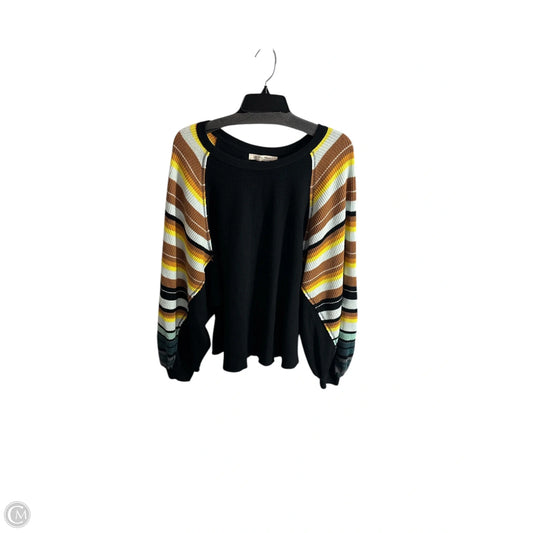 Top Long Sleeve By We The Free In Black & Brown, Size: S
