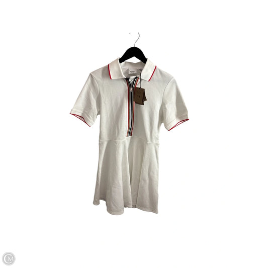 Dress Luxury Designer By Burberry In White, Size: S