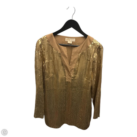 Tunic Long Sleeve By Michael By Michael Kors In Gold, Size: S