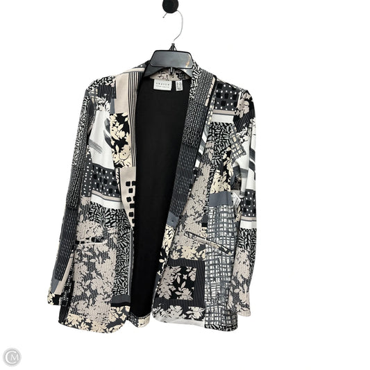 Blazer By Susan Graver In Grey & Tan, Size: Mp