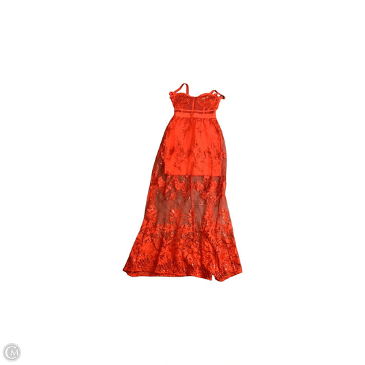 Dress Party Long By Clothes Mentor In Red, Size: S