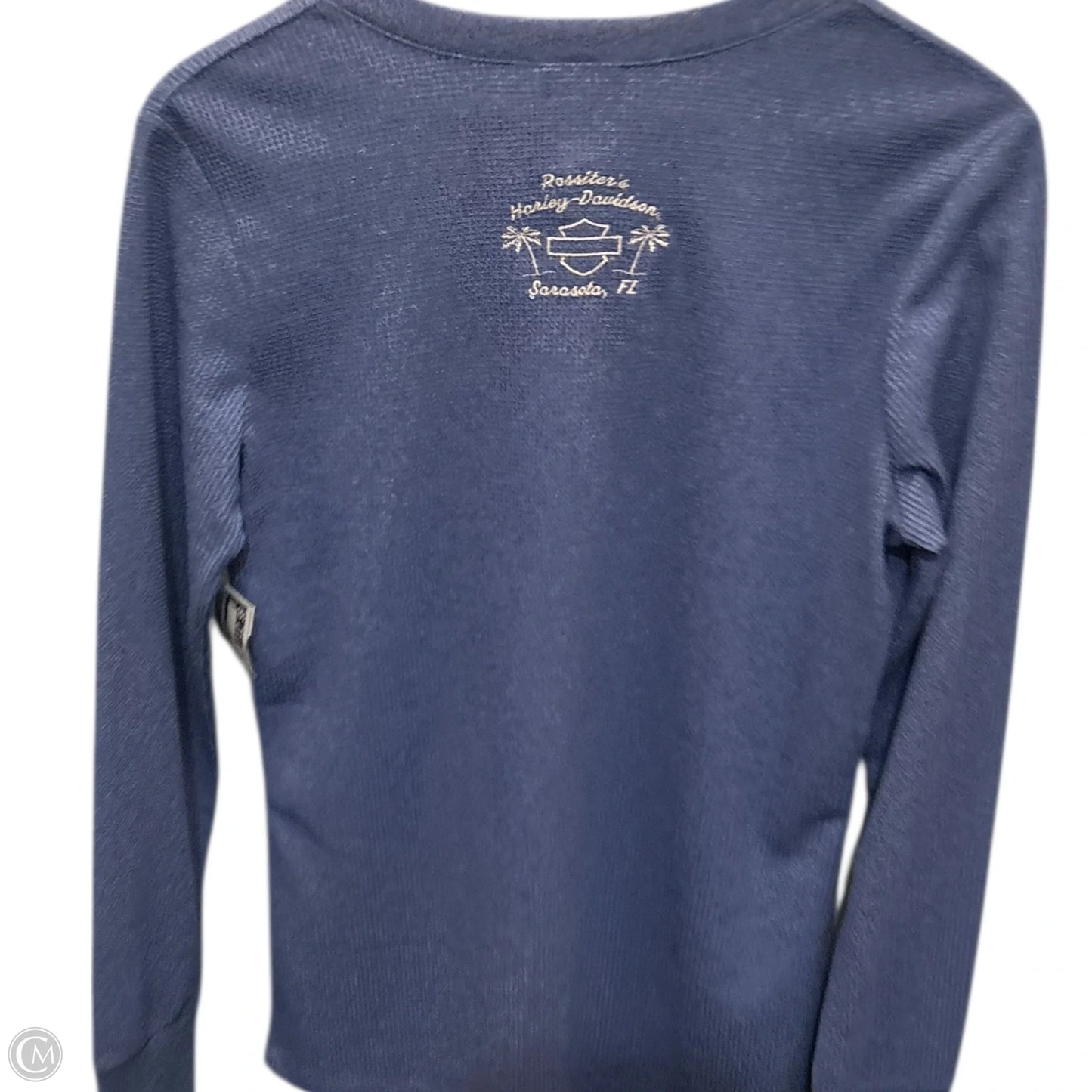 Top Long Sleeve Basic By Harley Davidson In Blue, Size: L