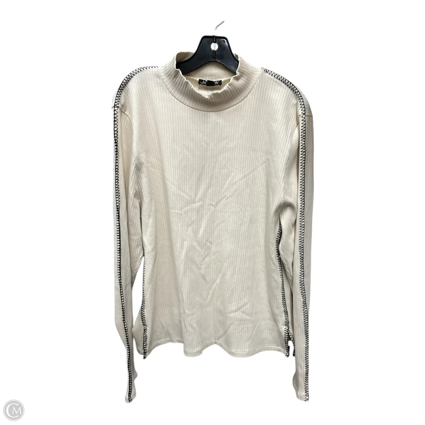 Top Long Sleeve Basic By J. Crew In Cream, Size: 2x