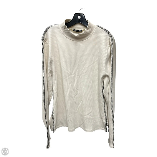Top Long Sleeve Basic By J. Crew In Cream, Size: 2x