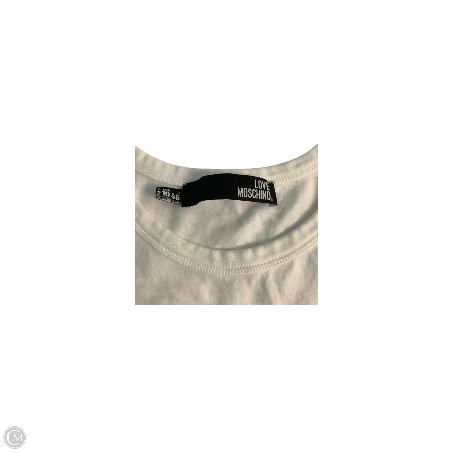 Top Short Sleeve Basic By Love Moschino In White, Size: 10