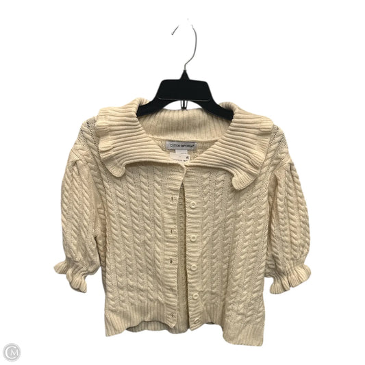 Sweater Short Sleeve By Clothes Mentor In Cream, Size: Xl